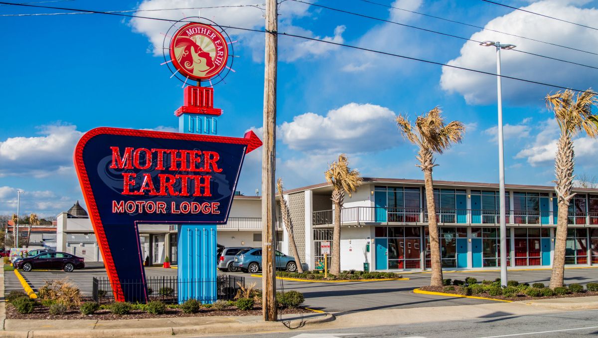 front of Mother Earth Motor Lodge