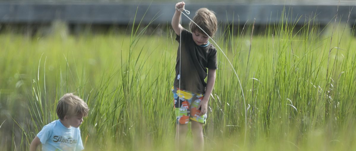 Crabbing is one of several activities for kids, offered by the Bald Head Island Conservancy