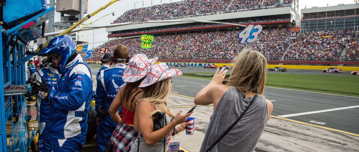 Pit Row at Charlotte Motor Speedway