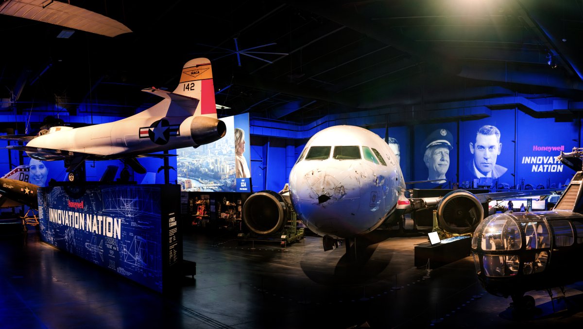 Panoramic view aviation museum, including 