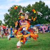 Native American dancer in park at Dix Park Inter-Tribal Powwow