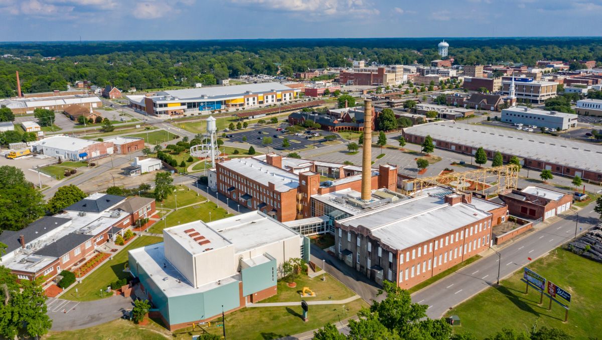 Aerial view of Rocky Mount Downtown Imperial Centre during daytime