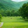 Golf Course at Maggie Valley with mountains in background