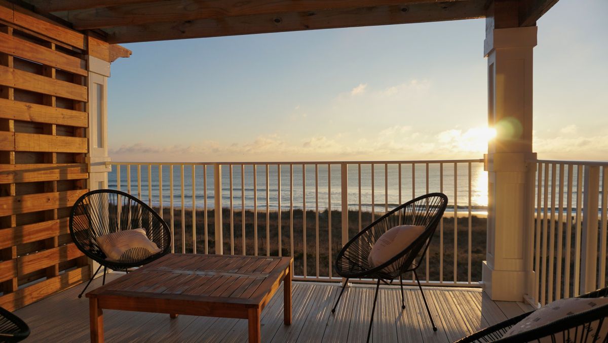 sunset view from Kure Lighthouse Beach Inn